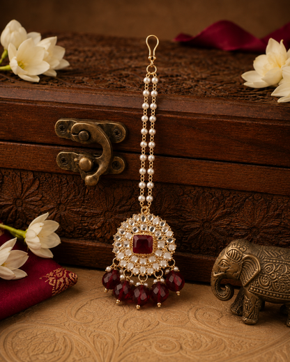 Red Avreet Mirror Mangteeka