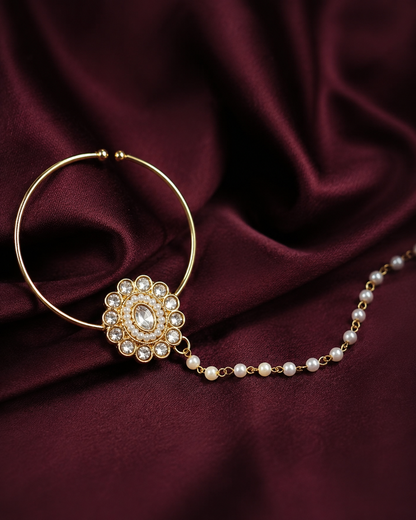 Avyukta Bridal Nath with Pearl Chain