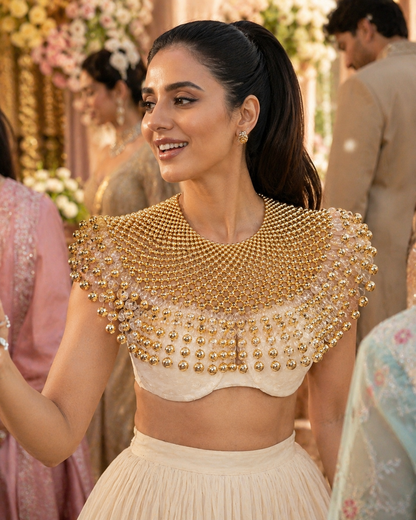 Gold Giselle Pearl Cape