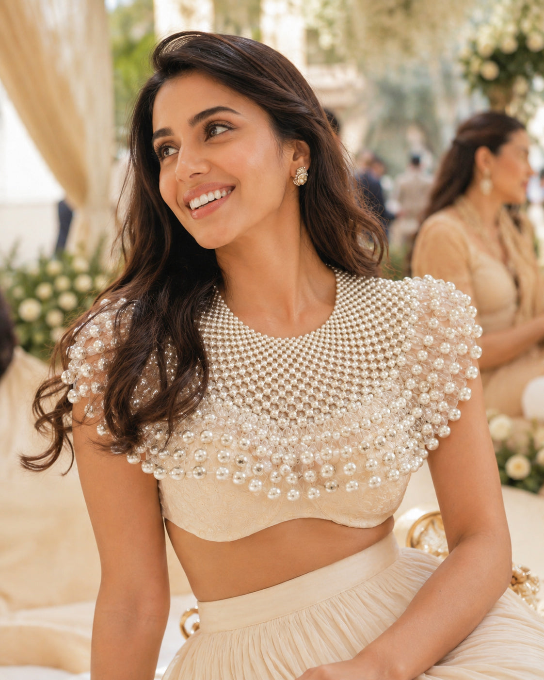 White Giselle Pearl Cape