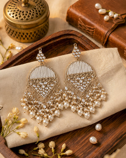 Pearl Akshita Designer Chandbali Earring