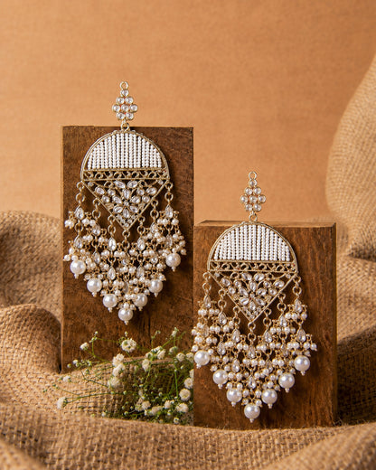 Pearl Akshita Designer Chandbali Earring