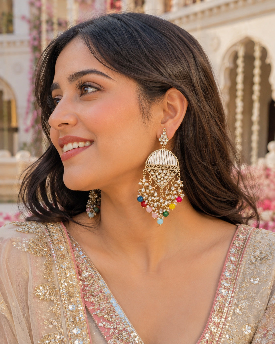 Multi Akshita Designer Chandbali Earring