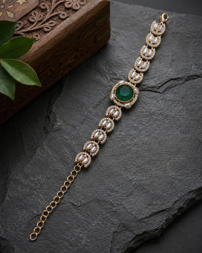 Emerald Kaushiki Indo Western Bracelet