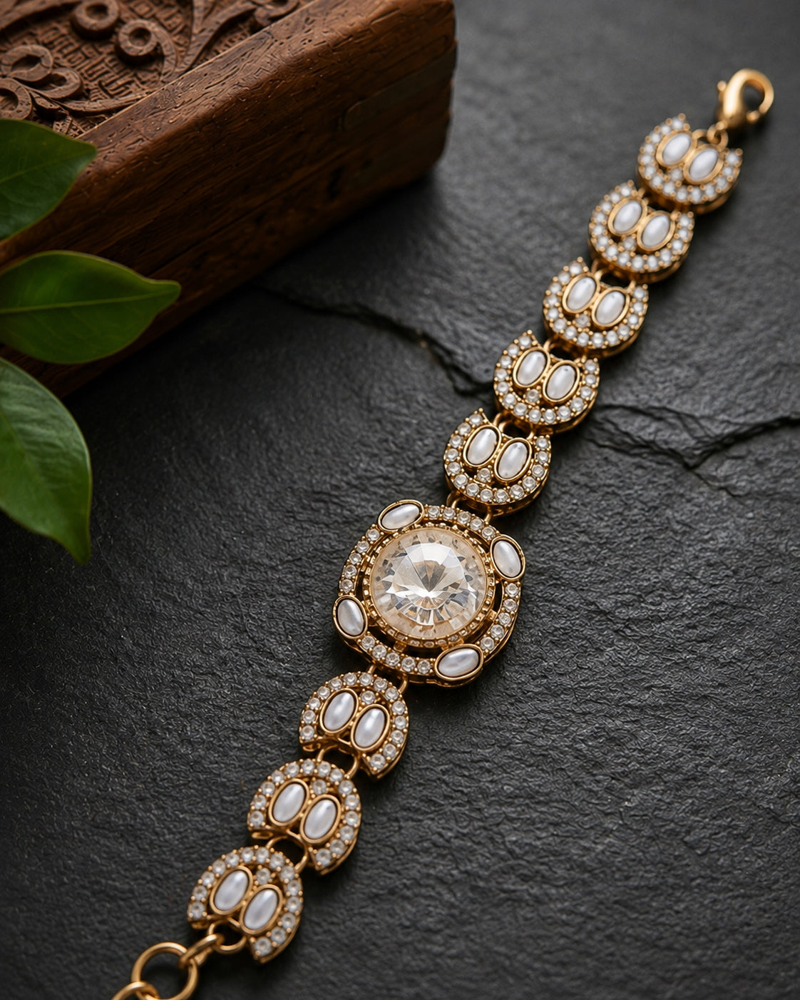 Silver Kaushiki Indo Western Bracelet