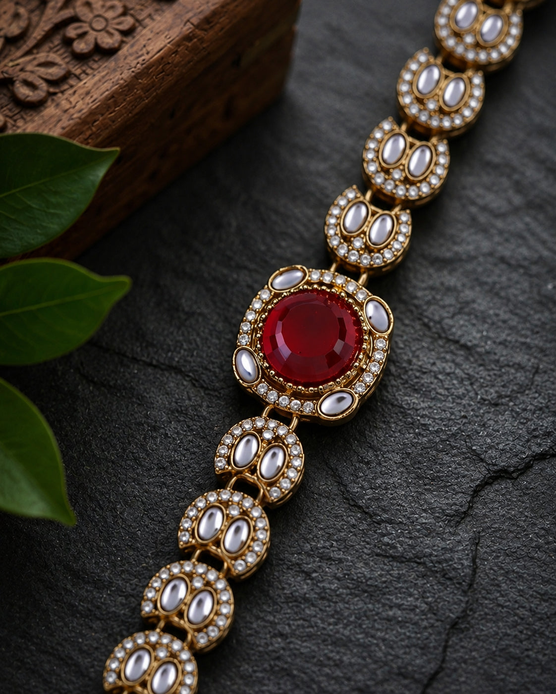 Ruby Kaushiki Indo Western Bracelet