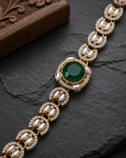 Emerald Kaushiki Indo Western Bracelet