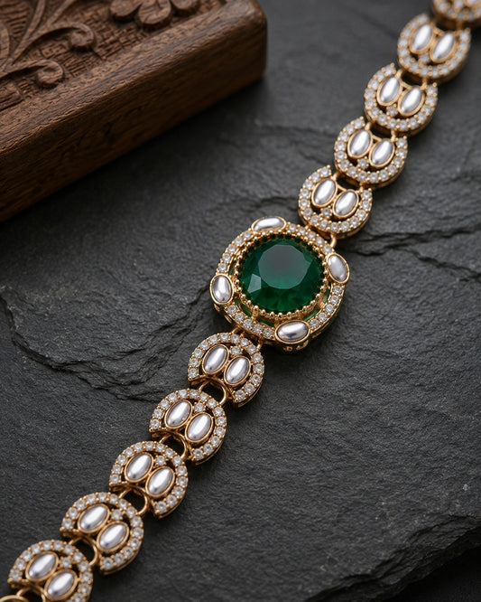 Emerald Kaushiki Indo Western Bracelet