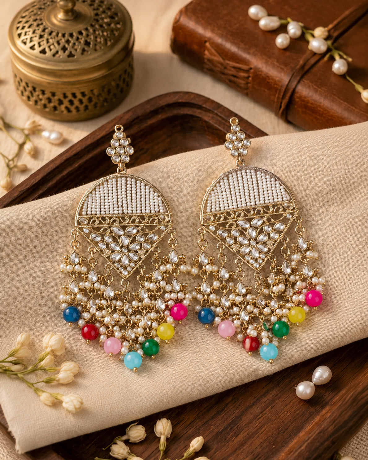 Multi Akshita Designer Chandbali Earring