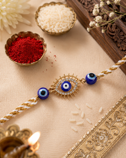 Nazaria Evil Eye Rakhi with Tilak Set and Card