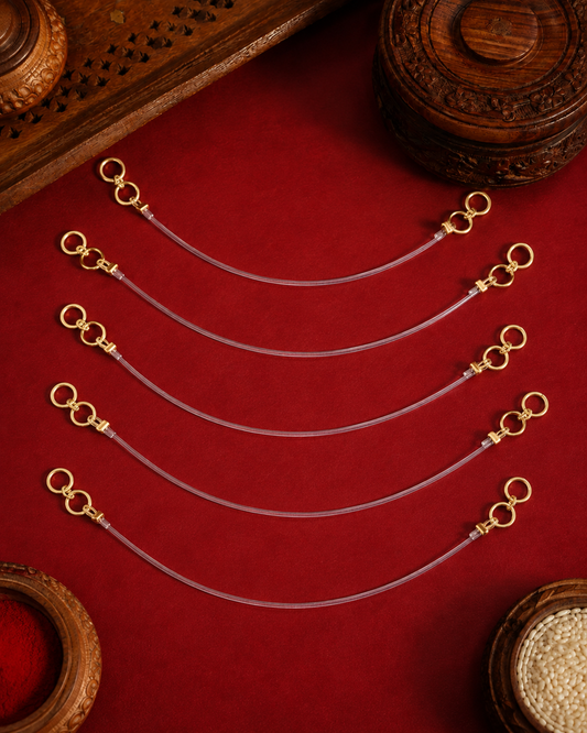 Viral Transparent Kaan Chain or Support Chain for Heavy Earring