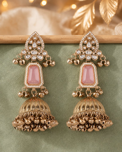 Blush Svarna Kashmiri Look Ghunghru Jhumka Earring