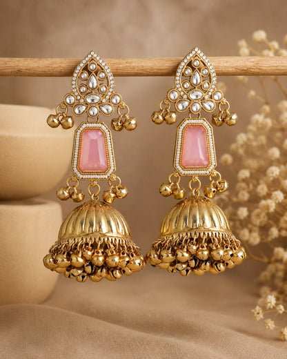 Blush Svarna Kashmiri Look Ghunghru Jhumka Earring
