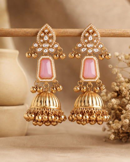 Blush Svarna Kashmiri Look Ghunghru Jhumka Earring