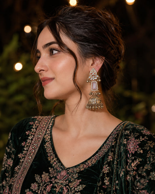 Blush Svarna Kashmiri Look Ghunghru Jhumka Earring