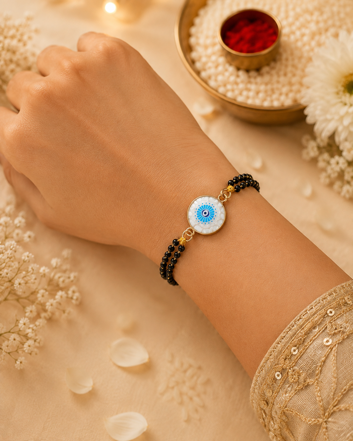 Swarnima Bhabhi Evil Eye Hand Mangalsutra