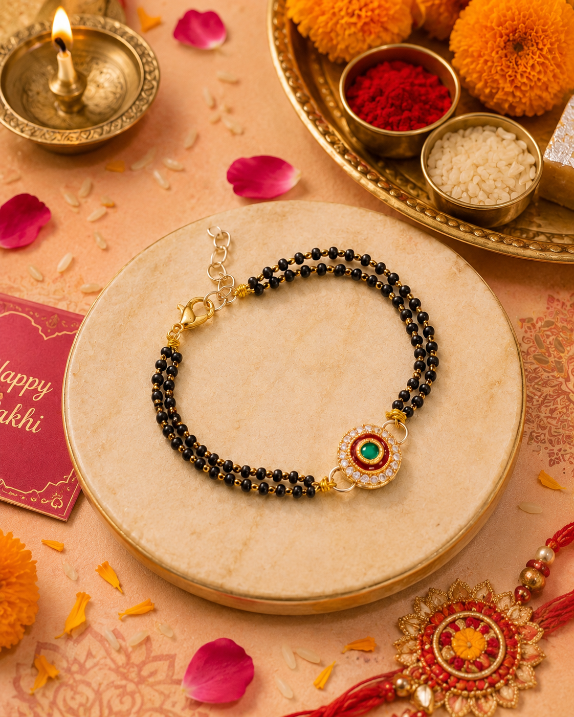 Red Green Vaibhika Bhabhi Hand Mangalsutra