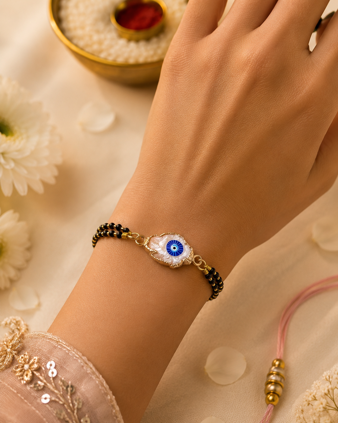 Abeer Bhabhi Evil Eye Hand Mangalsutra