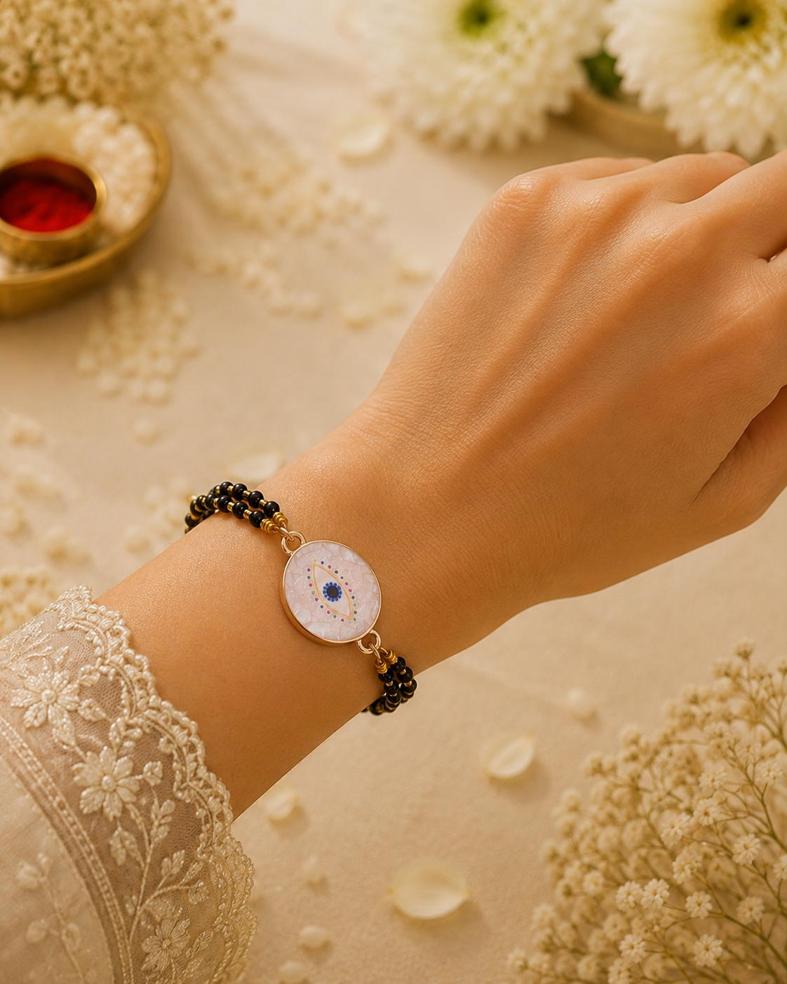 Tarisha Bhabhi Evil Eye Hand Mangalsutra