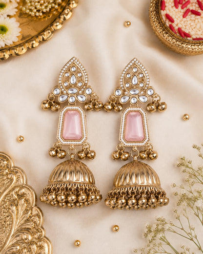 Blush Svarna Kashmiri Look Ghunghru Jhumka Earring
