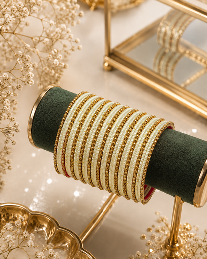 Ivory Koshya Glitter Designer Bangle Set