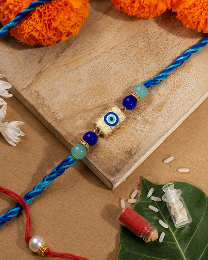 Neelora Evil Eye Rakhi for Brother | Tilak Set Included