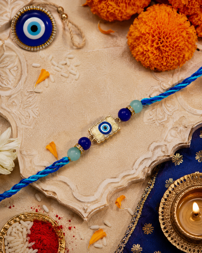 Neelora Evil Eye Rakhi for Brother | Tilak Set Included