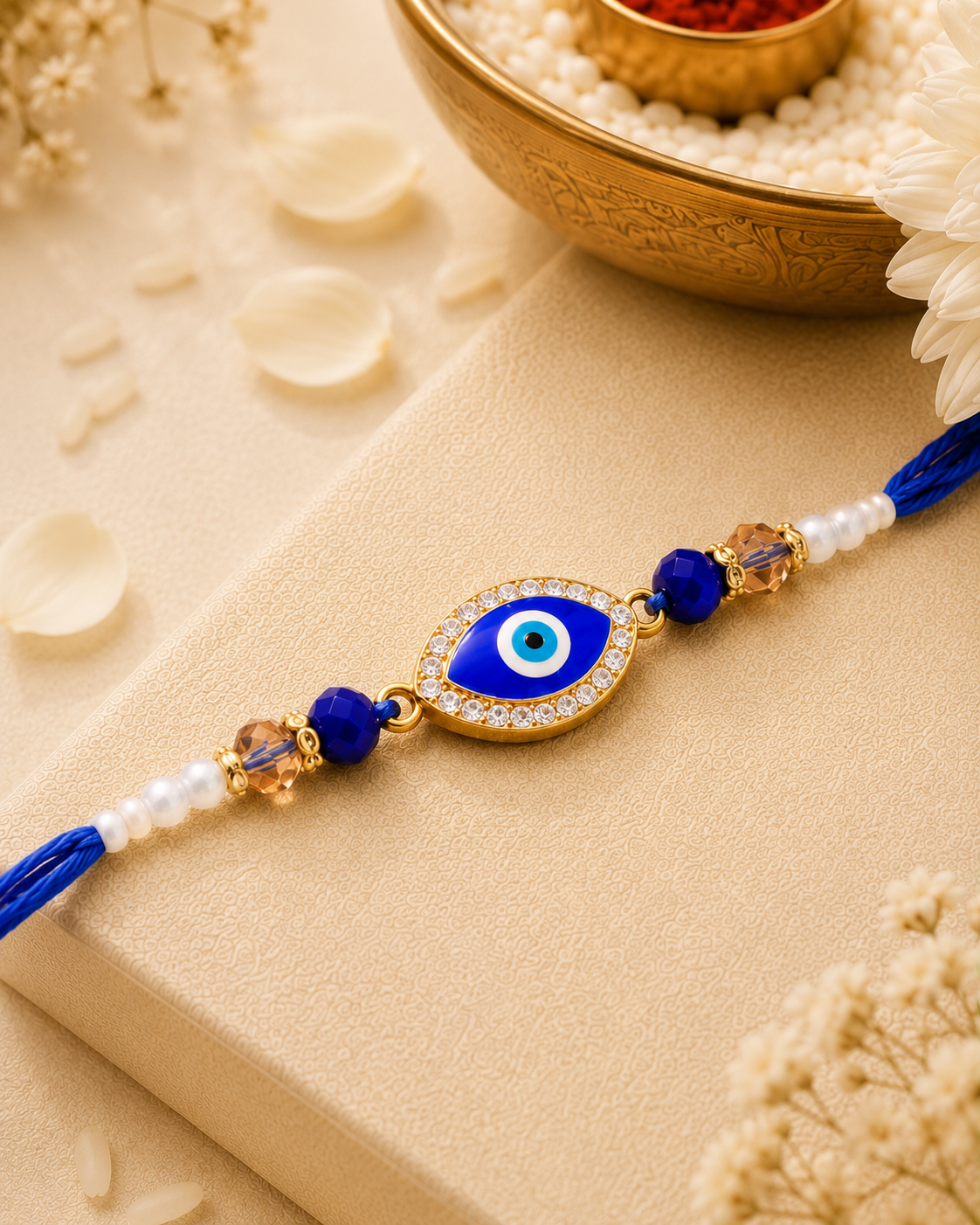 Mriday Evil Eye Rakhi For Brother | Tilak Set Included