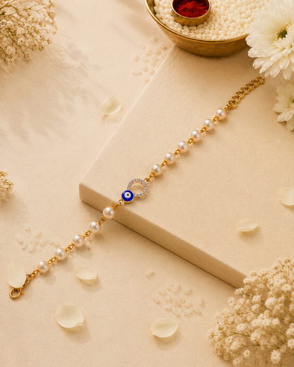 Kosh Evil Eye Bracelet Rakhi | Tilak Set Included