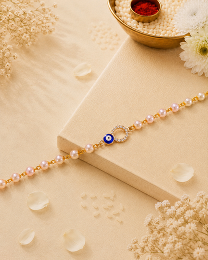 Kosh Evil Eye Bracelet Rakhi | Tilak Set Included