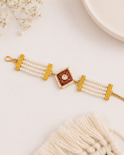 Red Ishir Bracelet Rakhi | Tilak Set Included