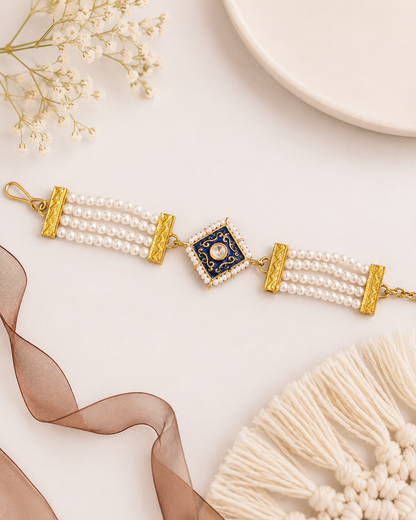 Blue Ishir Bracelet Rakhi | Tilak Set Included