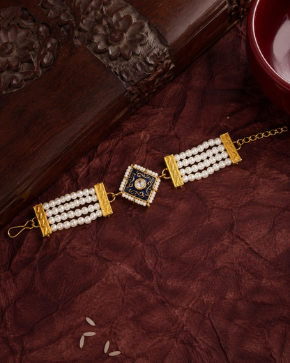 Blue Ishir Bracelet Rakhi | Tilak Set Included