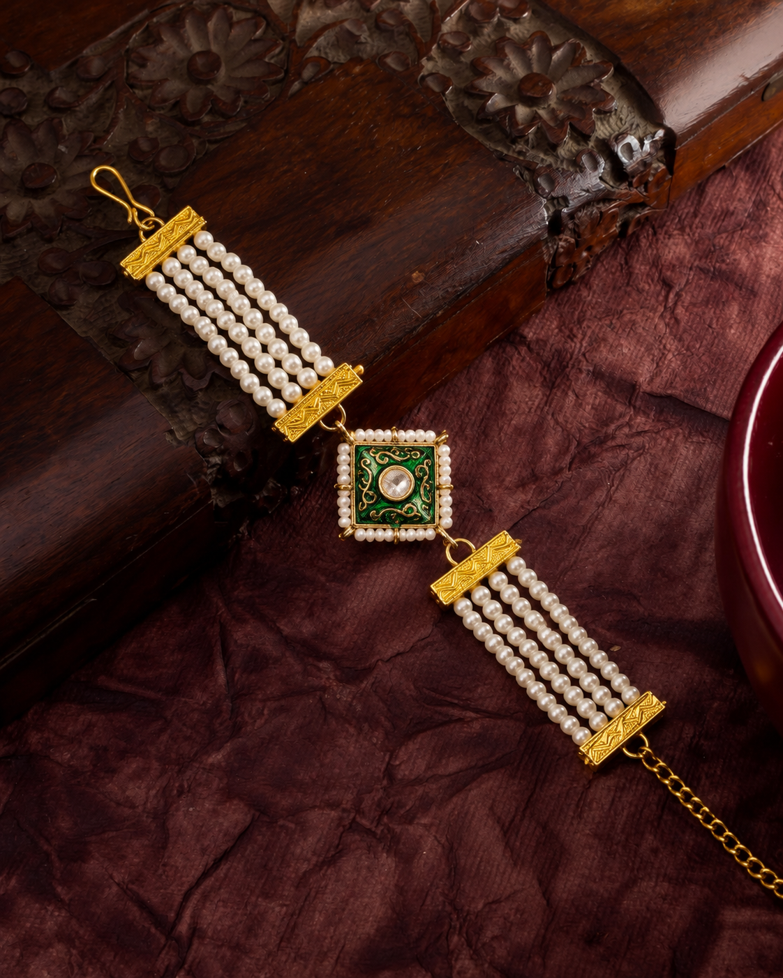 Green Ishir Bracelet Rakhi | Tilak Set Included