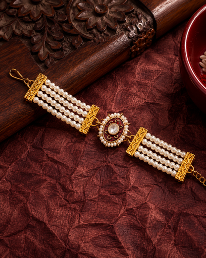 Red Anik Bracelet Rakhi | Tilak Set Included