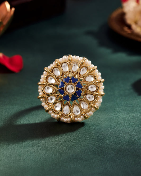 Blue Meherva Ethnic Ring