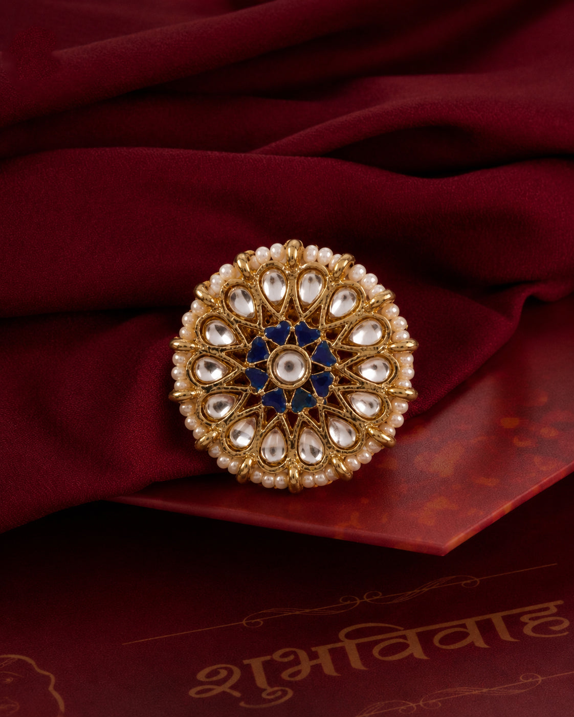 Blue Meherva Ethnic Ring