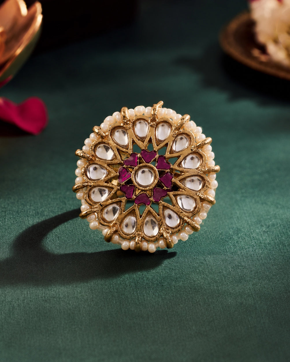 Purple Meherva Ethnic Ring