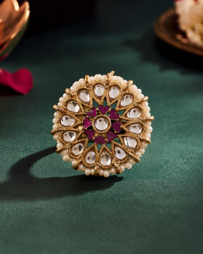 Purple Meherva Ethnic Ring