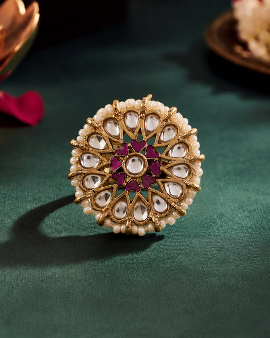 Purple Meherva Ethnic Ring