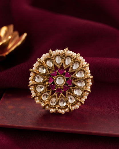 Purple Meherva Ethnic Ring