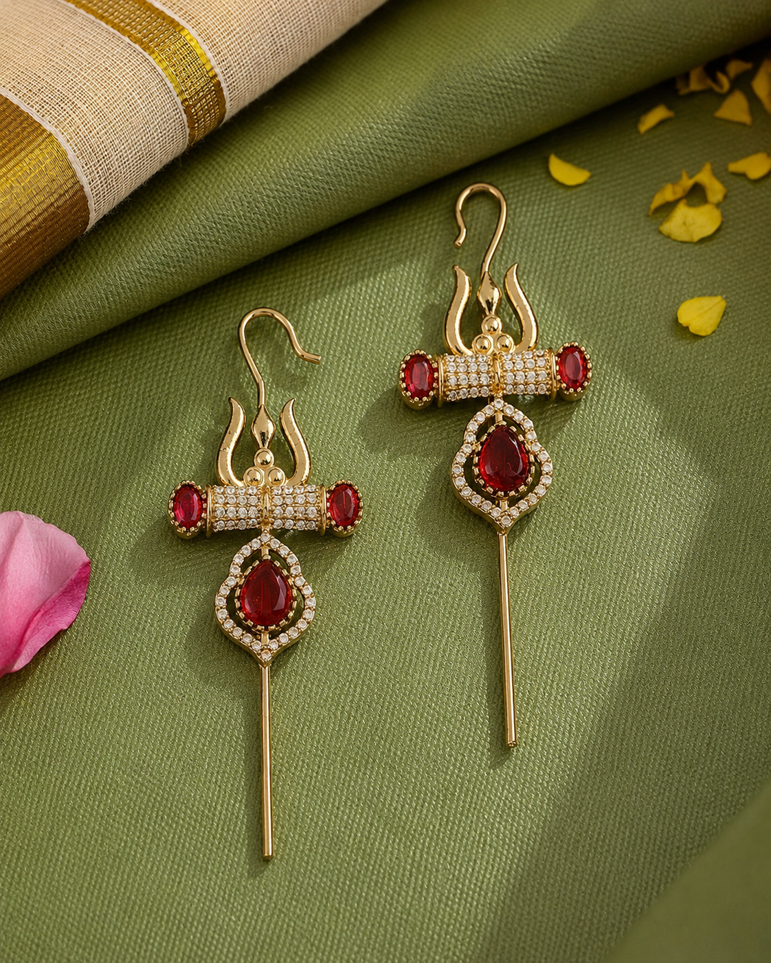 Ruby Krisha Designer Ear-cuff Earring