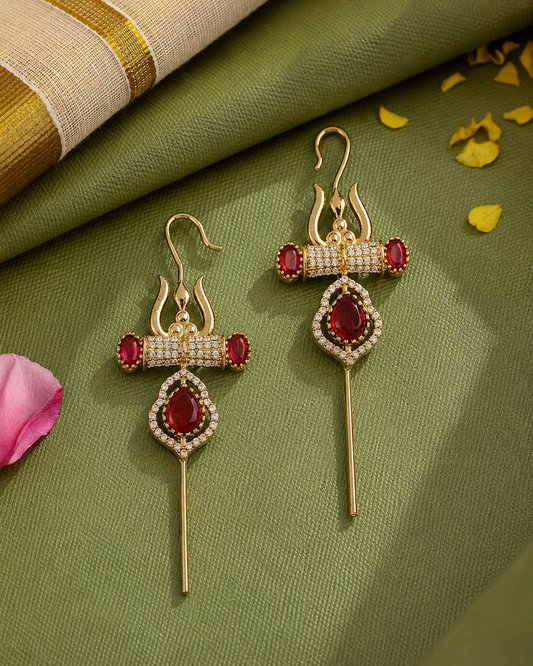 Ruby Krisha Designer Ear-cuff Earring