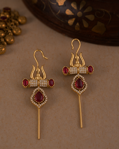Ruby Krisha Designer Ear-cuff Earring
