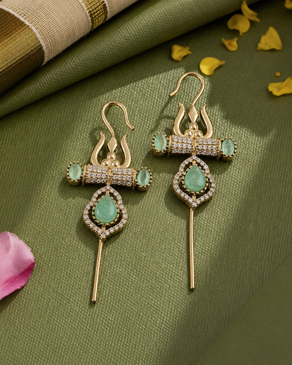 Mint Krisha Designer Ear-cuff Earring
