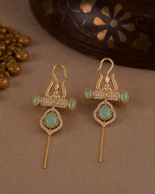 Mint Krisha Designer Ear-cuff Earring