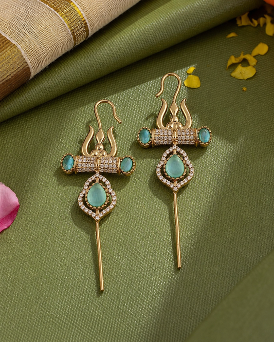 Turquoise Krisha Designer Ear-cuff Earring