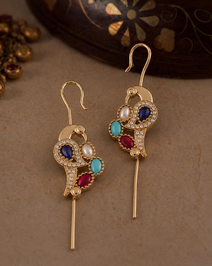 Blue Multi Soreya Designer Ear-cuff Earring