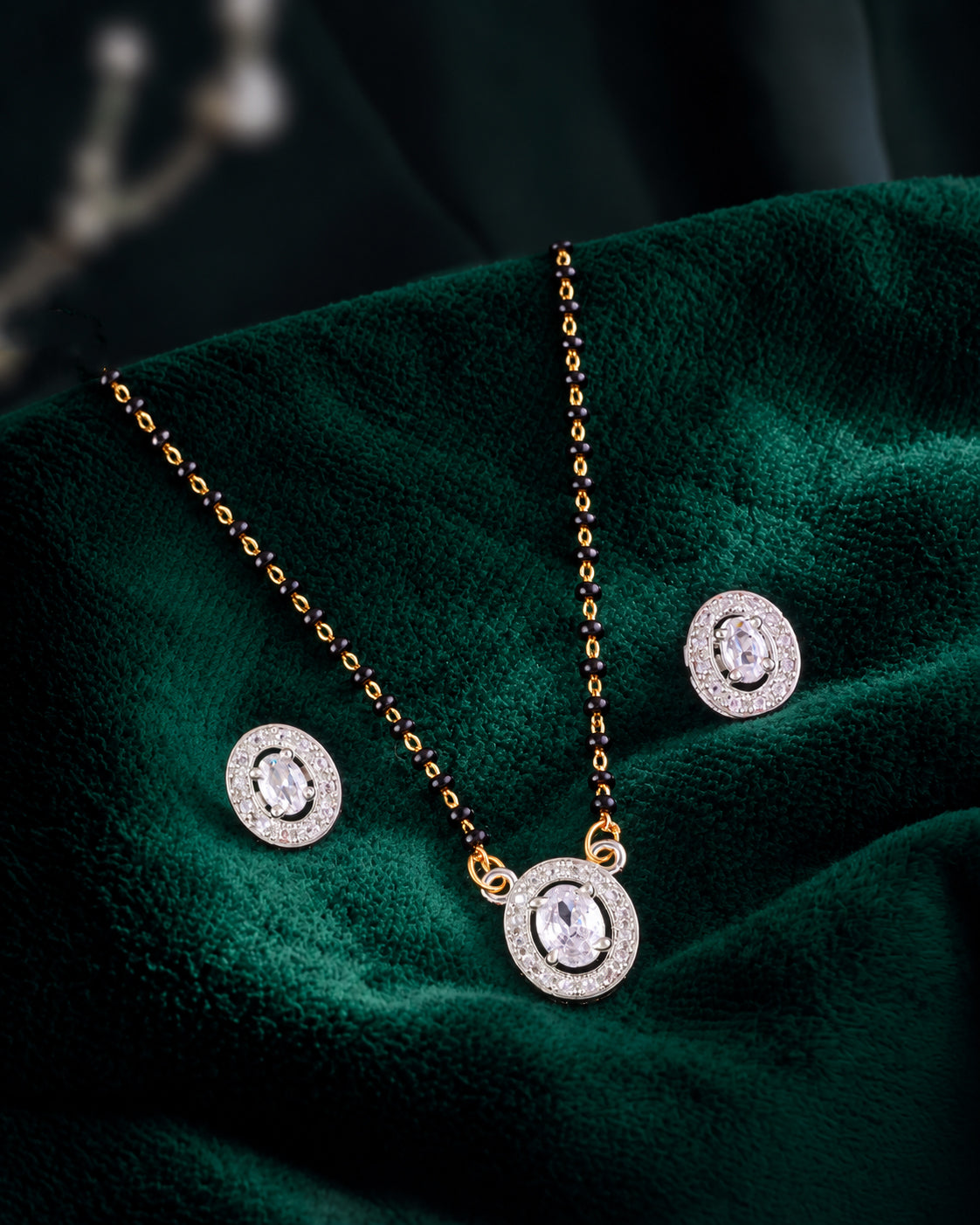 Anshvi American Diamond Mangalsutra Set