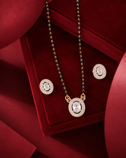 Anshvi American Diamond Mangalsutra Set
